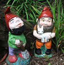 Two Painted Gnomes