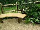 Curved Wooden Garden Bench