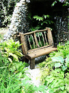 Wooden Garden Seat Stone
