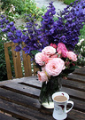 Chelsea Delphiniums Roses