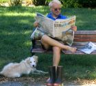 Newspaper Puppy Seat
