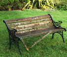 Broken Garden Bench