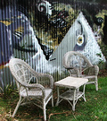 Mural Wicker Seats